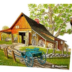 !!!! H. Hargrove canvas painting original no frame!!!